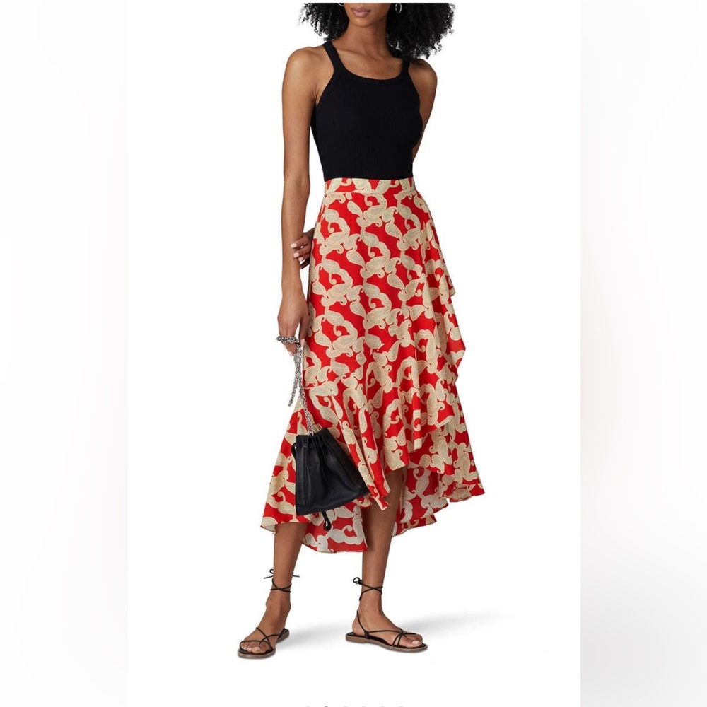 The Kooples asymmetrical skirt in a gorgeous print size 1R - Picture 1 of 9